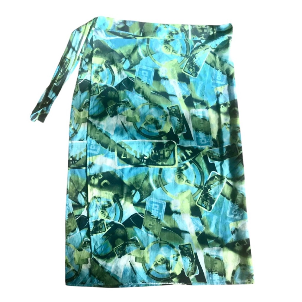 Auth RARE DIOR Pareo John Galliano RARE Sarong Wrap swim cover up vintage New - Picture 4 of 10